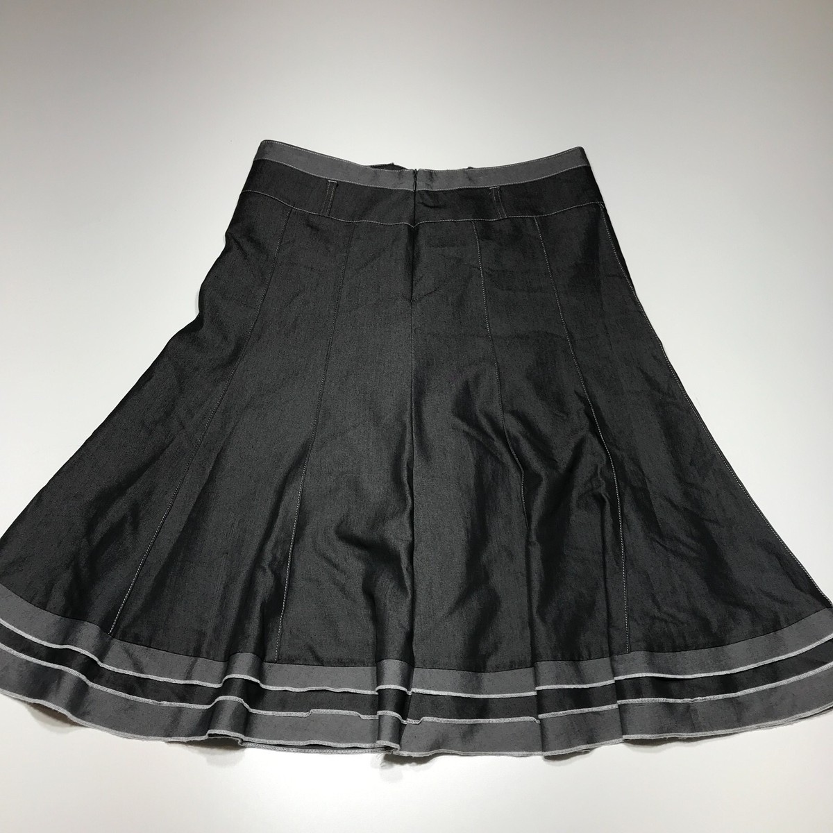 Sigma Skirt Womens Size 44 EUR Gray Midi Swing Side Zip