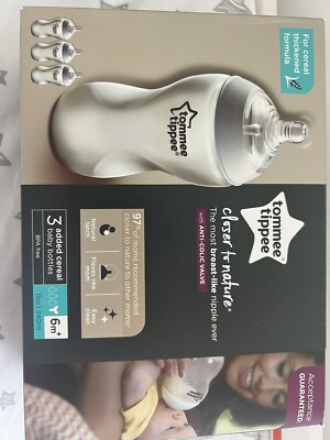 BABY BOTTLE TOMMEE TIPPEE CLOSER TO NATURE - 11.0Z BOTTLE - 6 MONTHS+ NEW