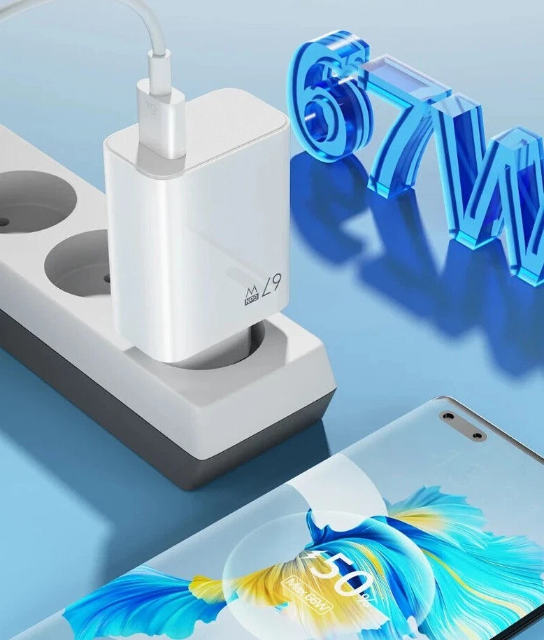 CARICATORE 67W PER XIAOMI CON CAVO CARICABATTERIE 67w ANDROID TURBO CHARGE USB-C - Immagine 3 di 4