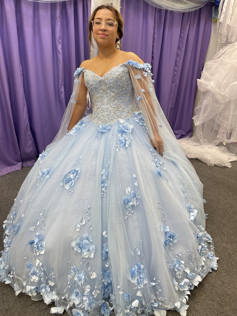 light blue quinceanera/sweet 16 dress | eBay