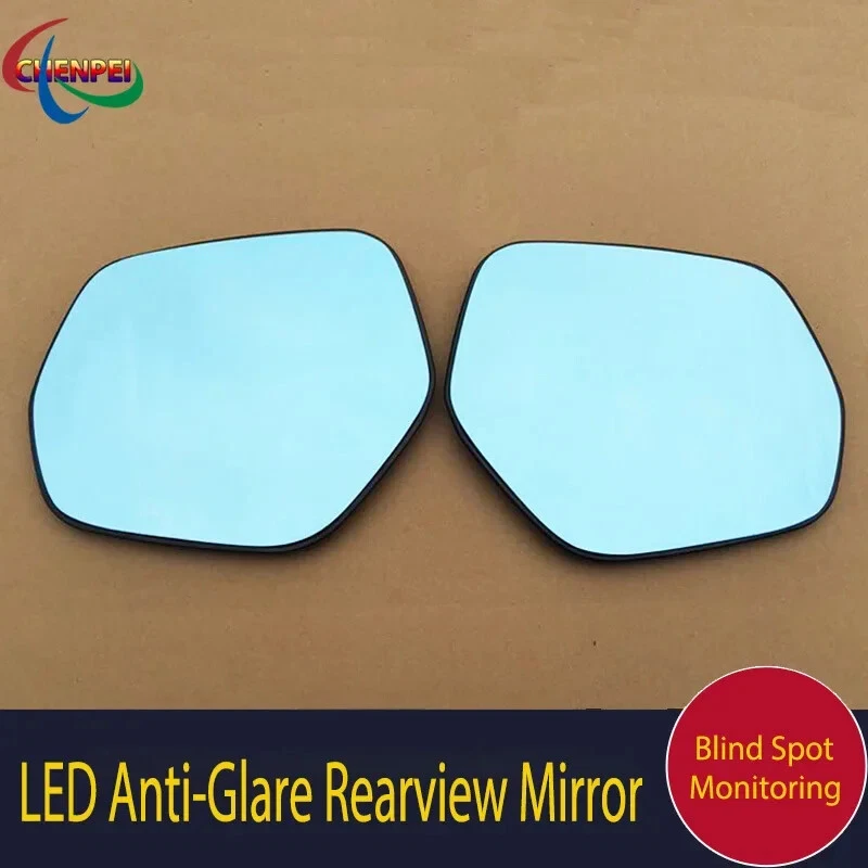 1 Pair Blue Heated Side Mirror Glass Rearview Mirror For Honda Vezel XR-V HR-V - Изображение 2 из 4