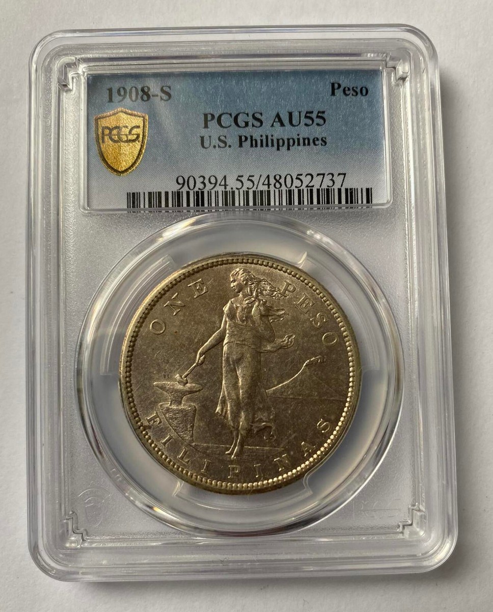 1 Peso 1908-S US-Philippine United States of America PCGS AU55 | eBay