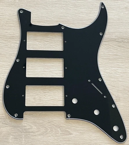 Guitar Parts Guitar Pickguard For Fender HHH Strat Style 3 Ply Black