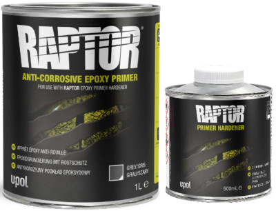 1x Upol RAPTOR 4:1 ANTIKORROSIVE EPOXY PRIMER 1L Kit Bettwäsche Schutzmantel