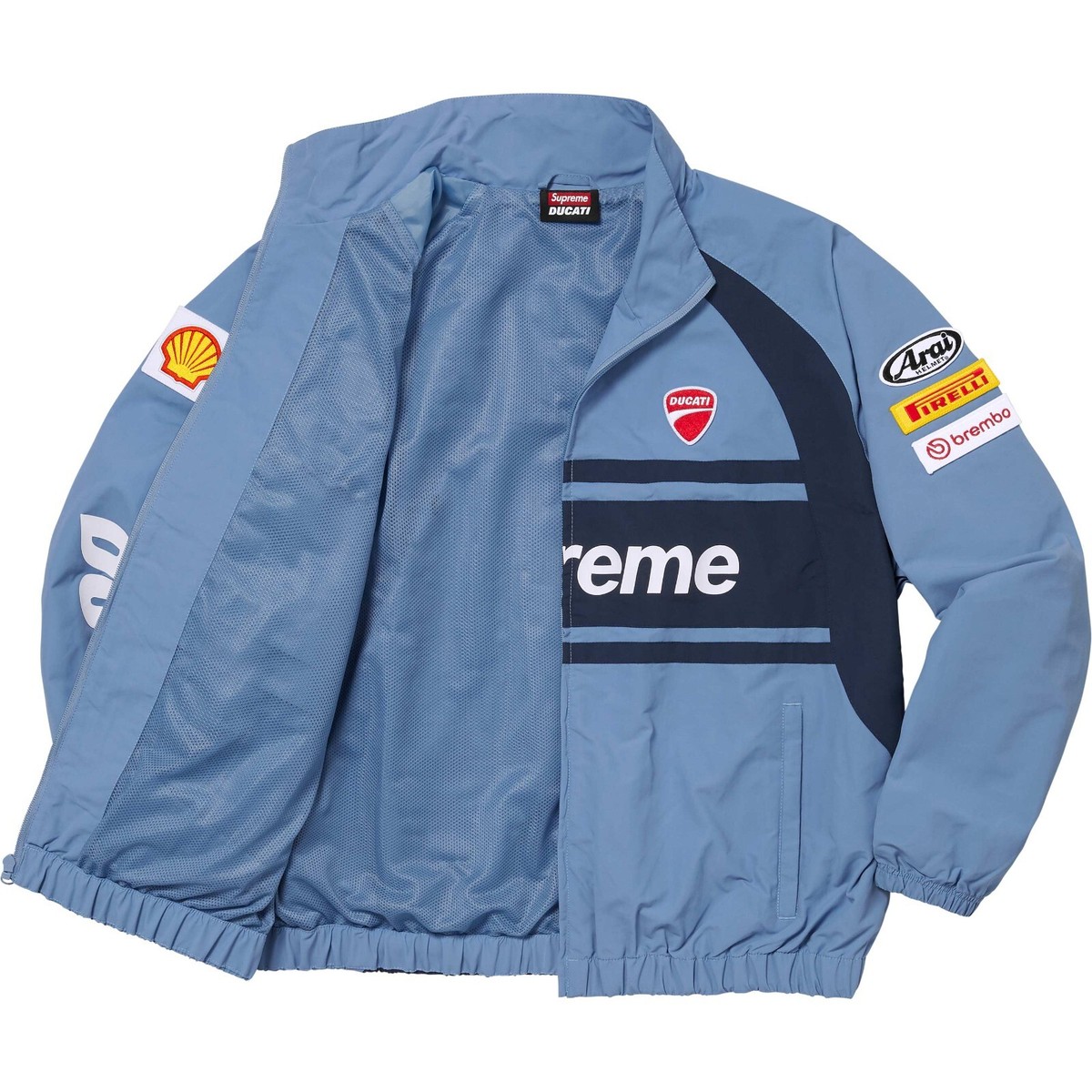 Supreme x Ducati Track Jacket Black White Blue 3colors SS24 Supreme x Ducati Track Jacket Black White Blue 3colors SS24