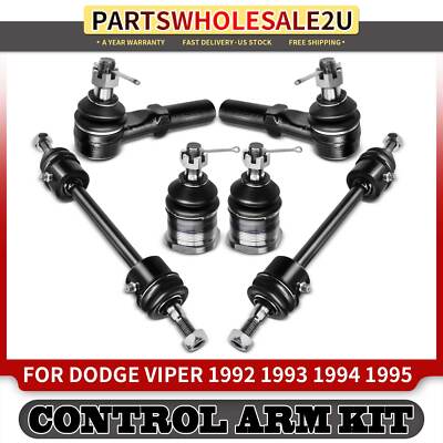 6x Front or Rear Sway Bar Link & Tie Rod End w/ Ball Joint for Dodge Viper 92-95