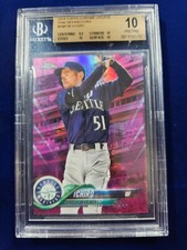 🌟2018 Topps Chrome Update ICHIRO SUZUKI PINK Refractor BGS 10 PRISTINE Pop 2