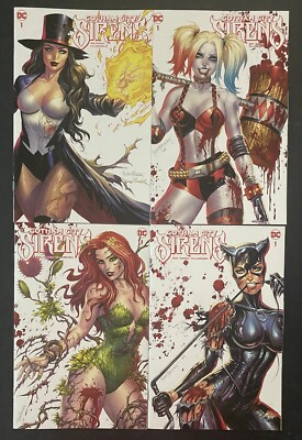 Gotham City Sirens #1 2024 Battle Damage Variant DC Comic Book Set of 4 NM