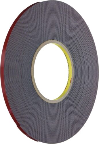 3M 06386 6386 Automotive Acrylic Plus Attachment Tape Black 1/4"x20 Yds--45 mil