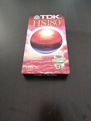 Cassette VHS Vierge TDK HS 180 - Sous Blister - Neuf (pour Collection Ou Usage Rétro)