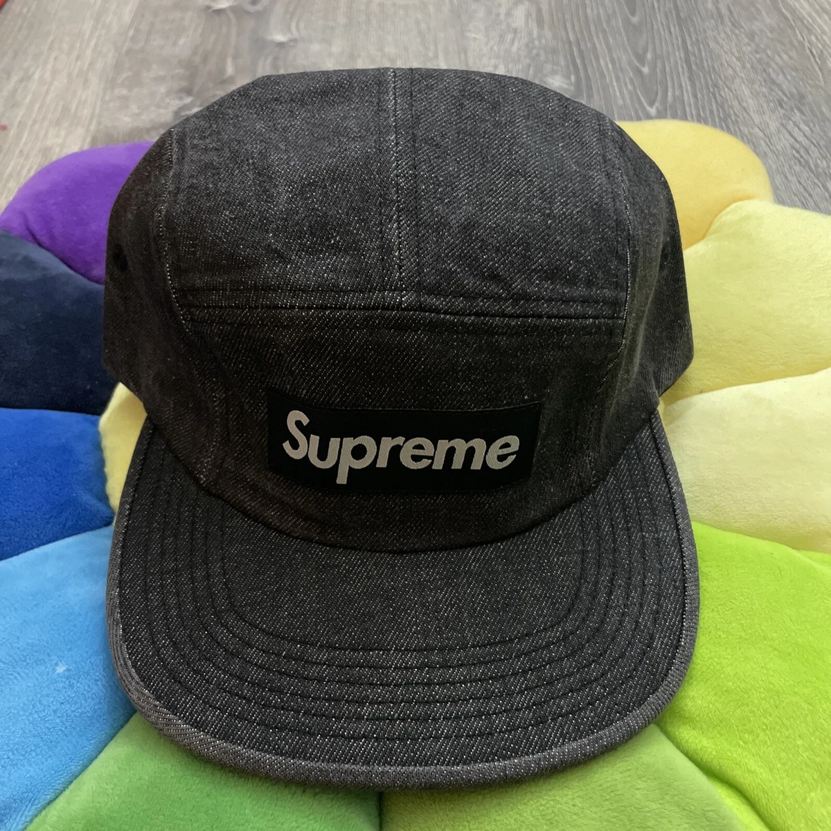 Supreme Denim Camp Cap Black Authentic