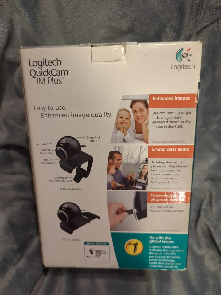 LOGITECH Quick Cam IM PLUS WEBCAM with headset - New  - Image 2 of 3