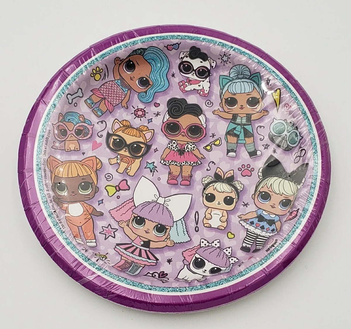New LOL SURPRISE Birthday Party Plates 3/4 IN (8) Pack Paper