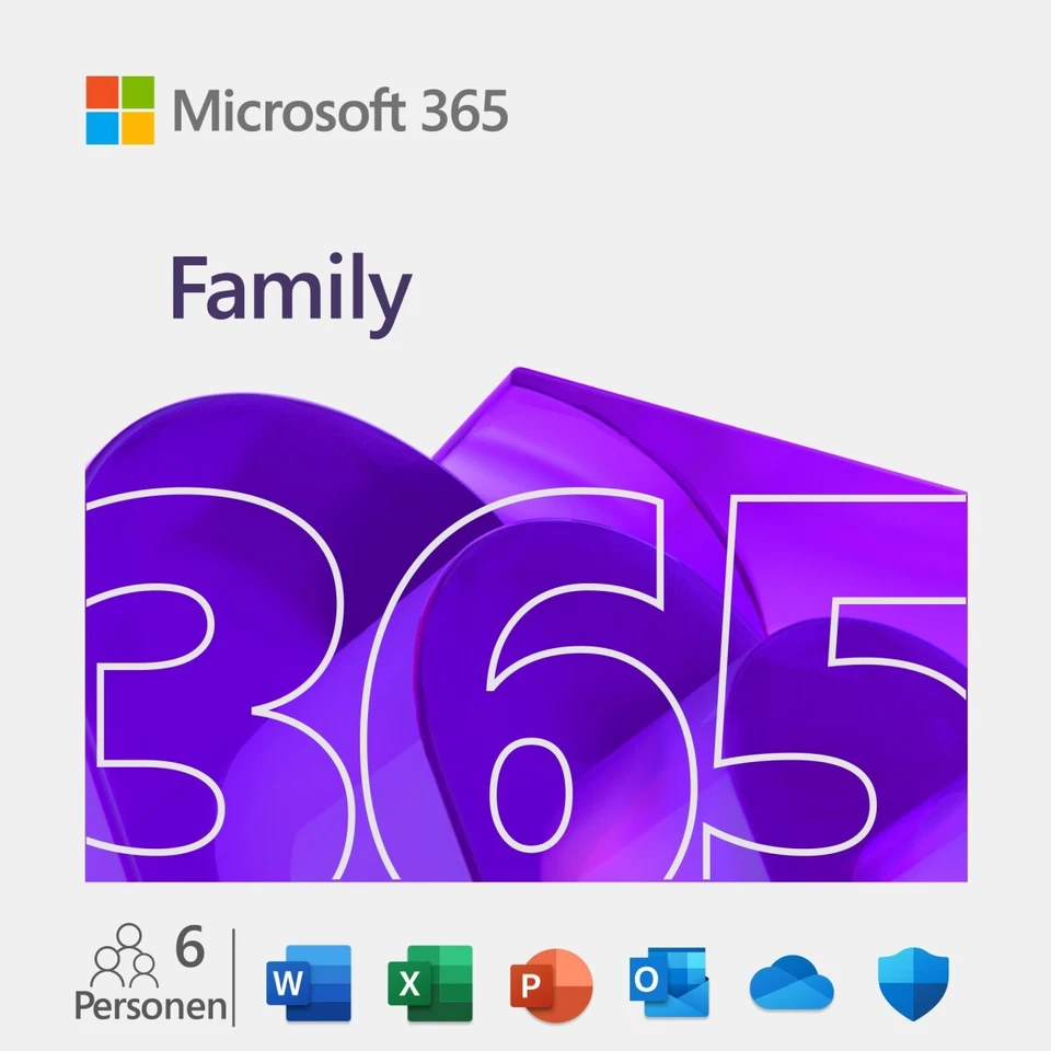 Microsoft Office 365 Family / 6-Benutzer a 5-Geräte / 1-Jahr / KEY (ESD)