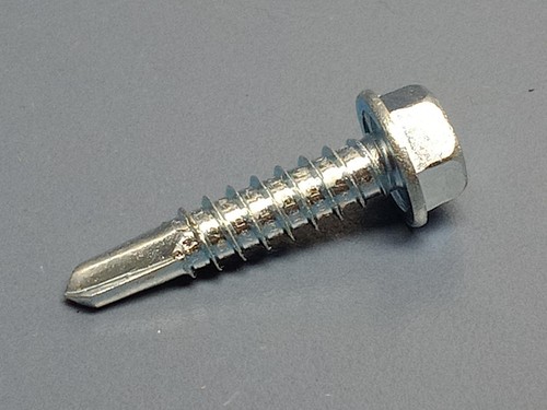 (3000) AF All Fasteners #12 x 1" Hex Washer Head Self Drilling Screw Zinc NEW - Picture 4 of 8
