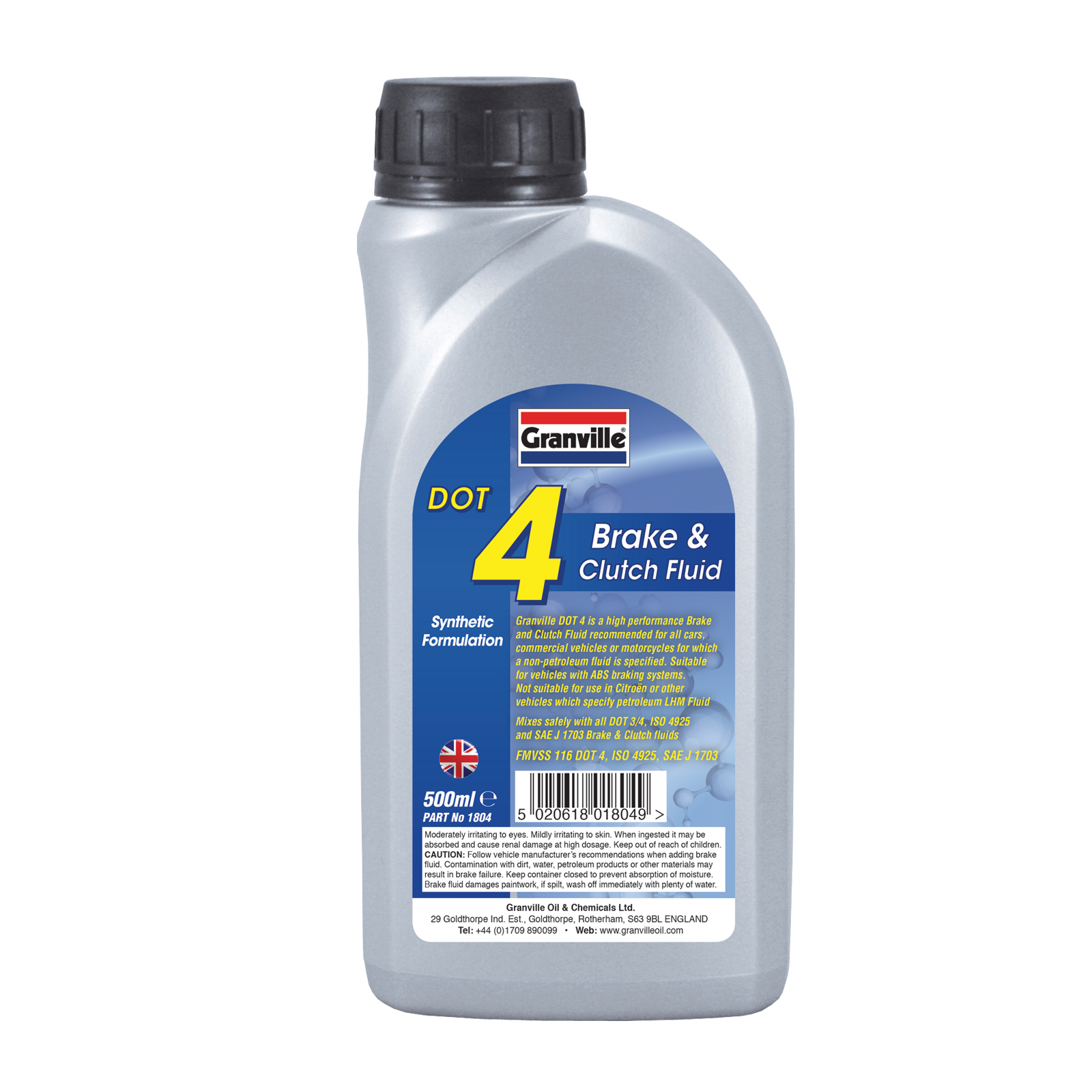 2 x Granville DOT 4 Synthetic Brake & Clutch Fluid Oil SAE J1703 1