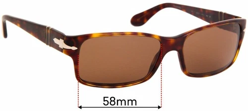 SFx Replacement Sunglass Lenses fits Persol 2803-S - 58mm Wide