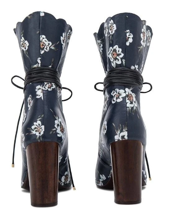 EE. UU. 6❤️Jaclyn Jones EE. UU. MAGNOLIA Cuero Suave Tacón Alto Botines EE. UU. Foto 3 de 4