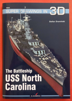 Kagero Super Drawings in 3D 16033 33, The Battleship USS NORTH CAROLINA