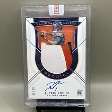 2021 National Treasures JUSTIN FIELDS Prodigy  PATCH AUTO Holo Silver 2/25 📈📈