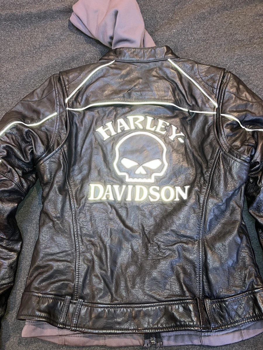 Reflective Skull Leather Jacket