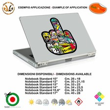 Fuck off sticker bomb notebook Middle finger sticker contoured tablet print pvc