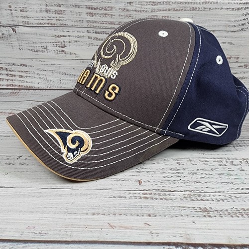 Reebok St Louis Rams Hat Cap Blue Gold football adjustable