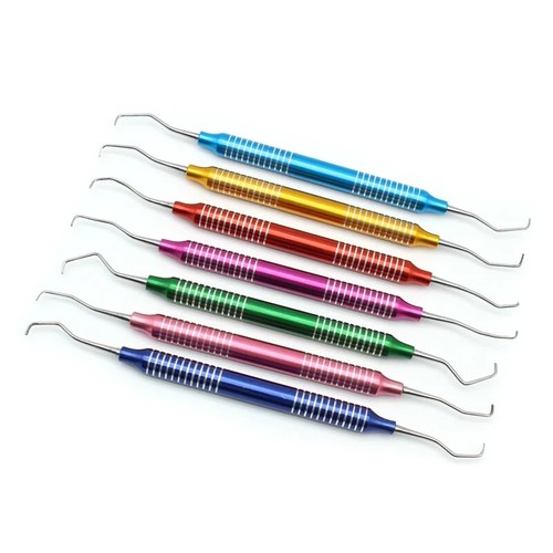 7Pcs Dental Gracey Curettes Perio Hollow Handle Surgical Hygiene Scalers New - 第 3/14 張圖片