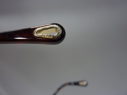 Occhiali da sole Chloe CE132S 213 avana/oro metallo geometrici lenti marroni MADE IN ITALY - Foto 9 di 11