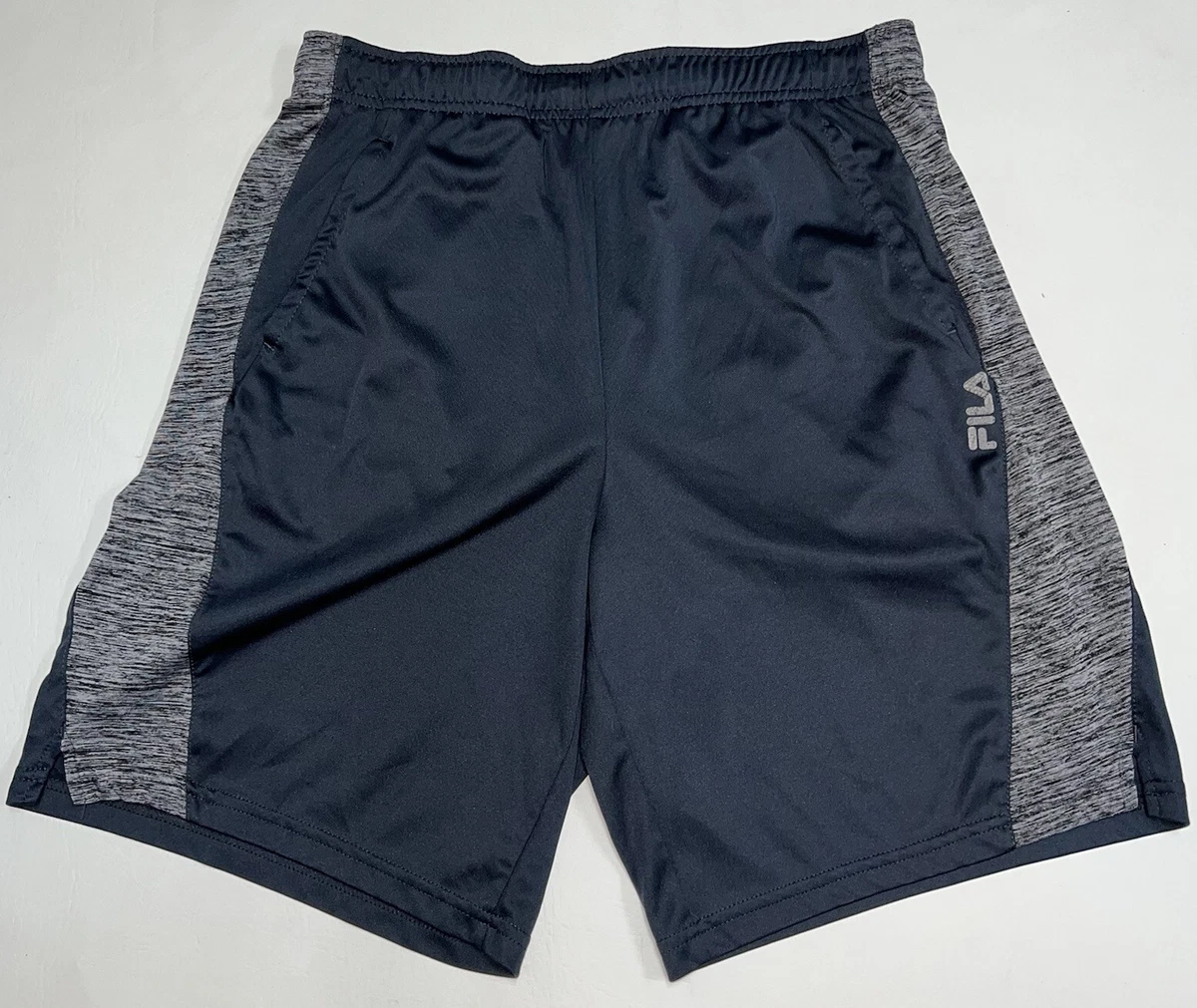 Fila Sport Mens Athletic Gym Shorts Size M Black Gray Sports