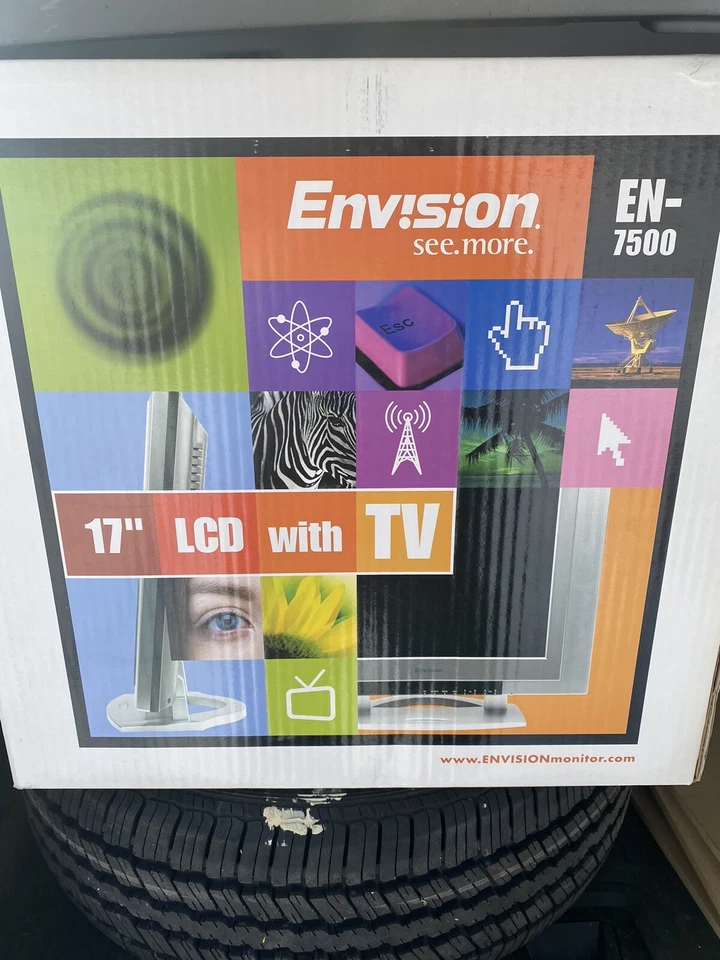 Envision 17” Flat Panel Computer Monitor w/ Built in Speakers (Model EN-7500)NEW - Image 4 of 4