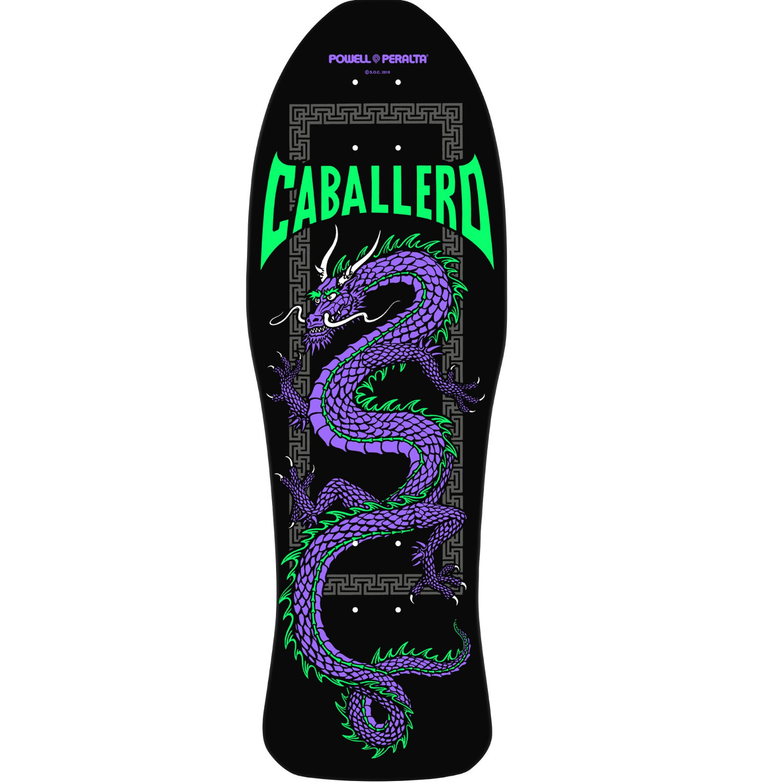 Powell Peralta Steve Caballero Chinese Dragon Skateboard Deck - 10" Black/Purple