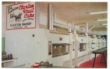 Claxton Fruit Cake Bakery GA Ovens Postcard Georgia
