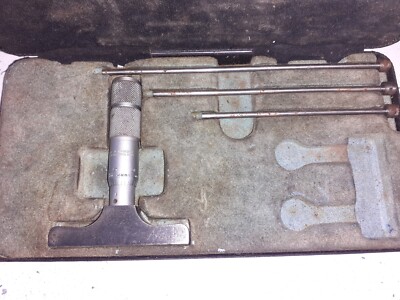 Moore & Wright 0-3'' Tiefenmikrometer-Set. 2,5'' Basis
