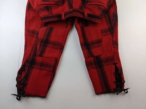 VTG Sportclad Wool Buffalo Plaid Suit Set Coat 44 Pant 32X24.5 Talon Zip FLAWED - Picture 14 of 24