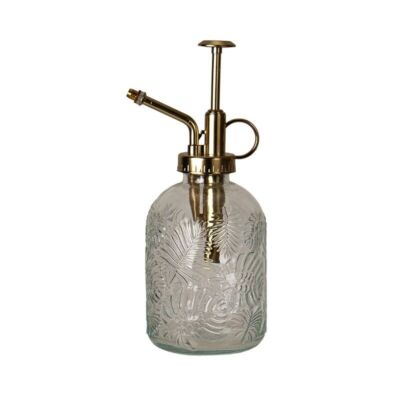 PT Leaf Print Glass Plant Mister Bottle