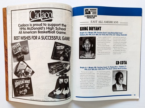 1996 McDonalds All American High School Game Program Kobe Bryant - Picture 3 of 14
