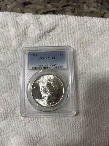 1923 P Peace Silver Dollar PCGS MS64  Great Luster On Coin! #Z348