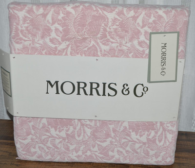 New William Morris & Co Twin Pink Poppy Chenille Floral Blanket Throw Coverlet