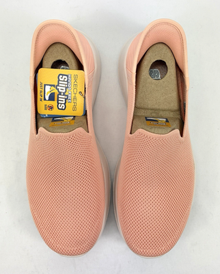 Skechers Slip-Ins Go Walk Joy Vela Sneaker Shoes 124641 Peach