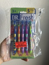 2 Packs Dr. Fresh Kids Toothbrush 5 Count Extra Soft New