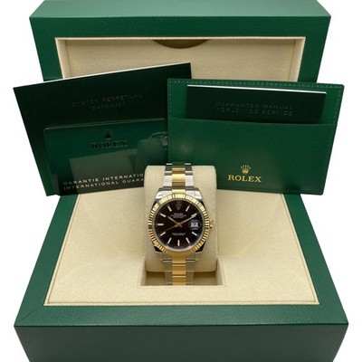 Rolex Datejust 41mm 126333 Yellow Gold Steel Black Dial Automatic Watch B&P 2026