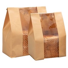 50 Pcs Bread Bags for Homemade Bread, Sourdough Paper Bags With Window