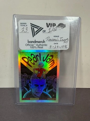Bandmerch Pearl Jam Randall's Island NY 9-29-1996 Concert VIP Pass 23 of 100