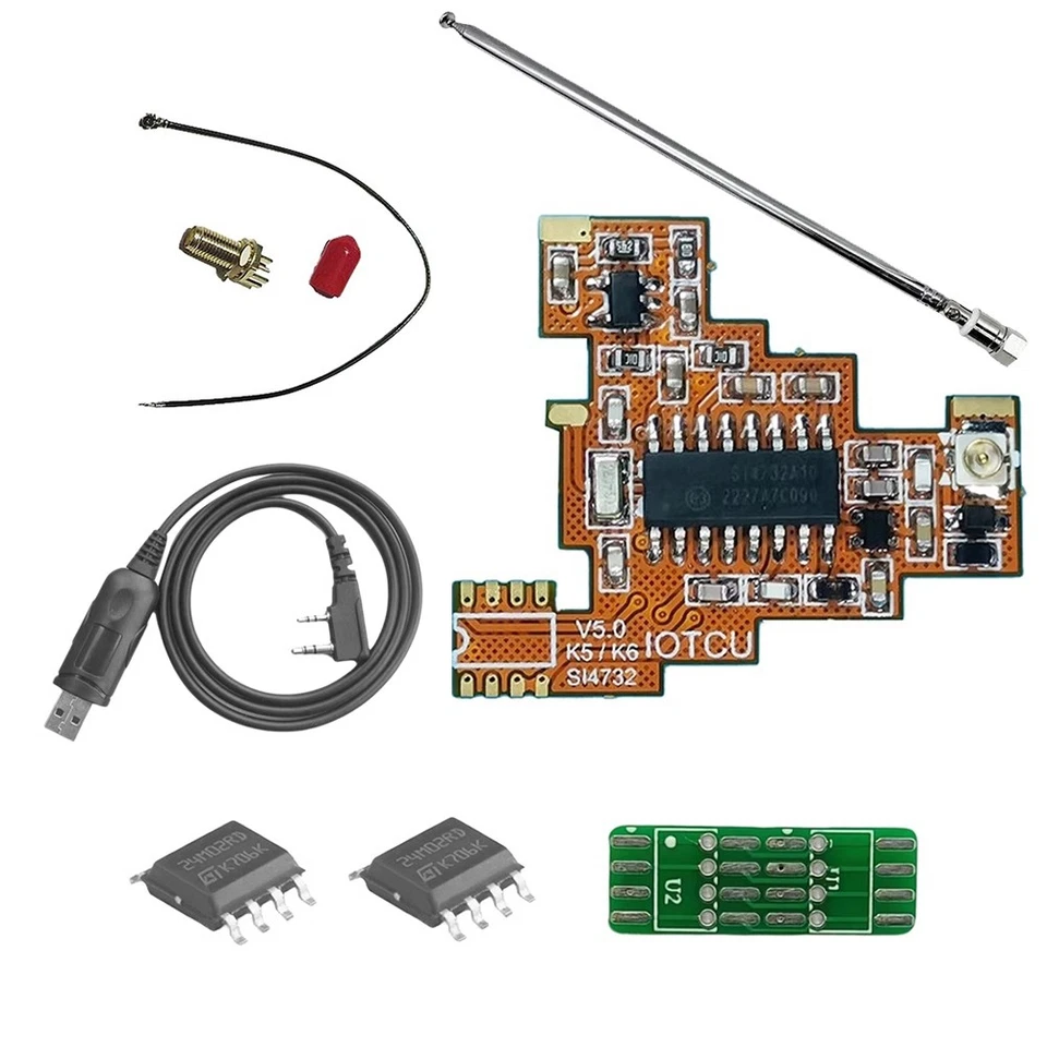 SI4732 V5.0 FPC- + 2x2M-Chip + Antenne, Komplettes Kit, Multisystem fü3904
