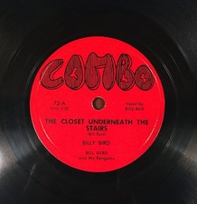 RARE, HEAR, Bill Byrd &amp; His Penguins - The Closet Underneath The Stars 78 rpm V+