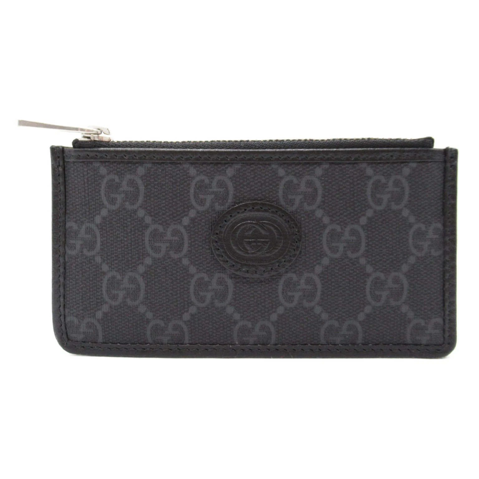 Gucci avec étui à monnaie cartes accessoires cuir Gg toile suprême homme noir