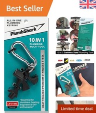 Compact PlumbShark 10-in-1 Plumbing Tools - Durable Stainless Steel Essentials