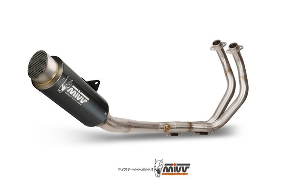Mivv GP PRO Komplett Auspuff Hoch Inox Schwarz FüR Yamaha MT-07/FZ-07 2014-20-image
