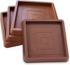 Furniture Castor Coasters Cups 2.5 Inch Square Furniture Feet Cups